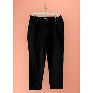 Catherine's Right Fit Size 18W Moderately Curvy Black Denim‎ Jeans Pockets NWOT